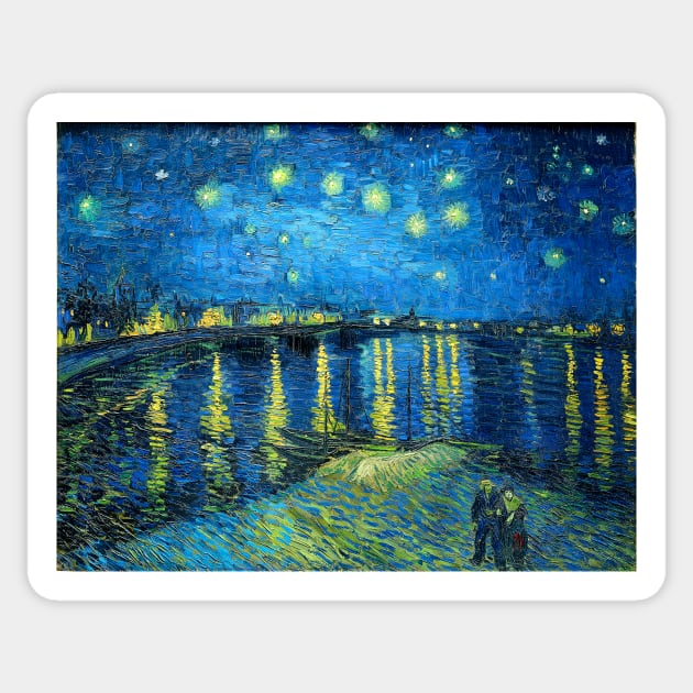 Van Gogh Starry Night Over the Rhone Sticker by bragova